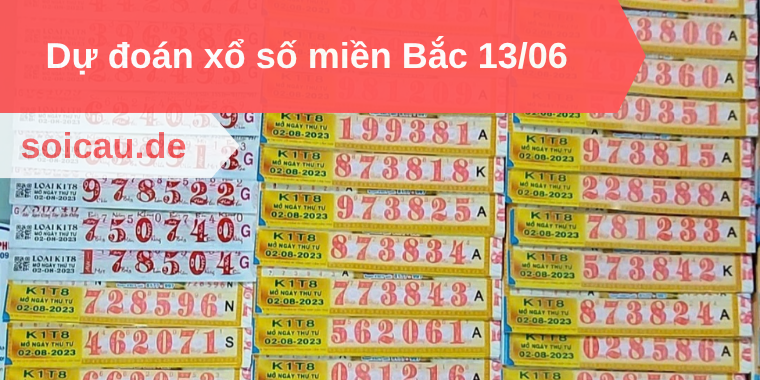 Dự đoán xổ số miền Bắc 13/06