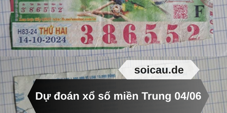 Dự đoán xổ số miền Trung 04/06