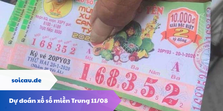 Dự đoán xổ số miền Trung 11/08